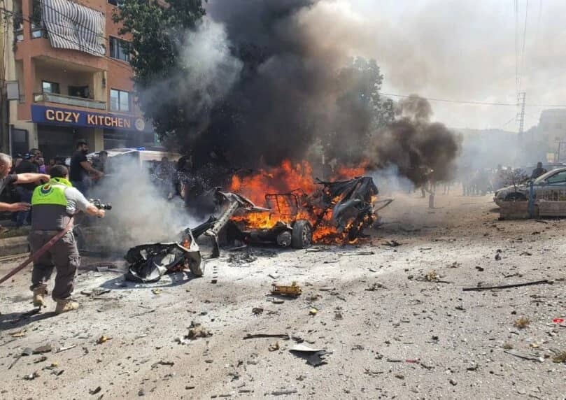 据报道，在黎巴嫩，以色列袭击了位于黎巴嫩南部拉马特纳巴提亚的一辆车辆，真主党恐怖分子就驻扎在那里。此 ...